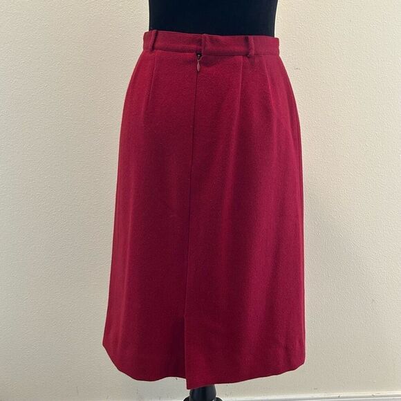 Small BURBERRYS Vintage Red Skirt - Picture 5 of 9